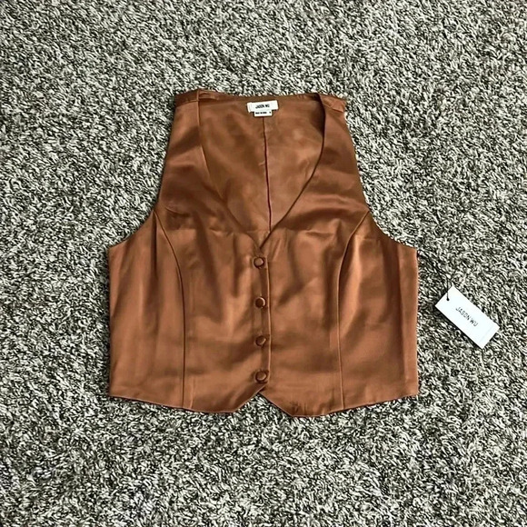 Jason Wu Lightweight 4 Button Cropped Vest - Picture 1 of 5